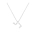 Lamed - Hebrew Alef-Bet letter diamond Necklace - Lamed letter